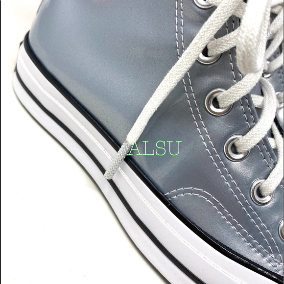 Converse Chuck 70 High Grey Silver Women Sneakers 568796C - Picture 6 of 8